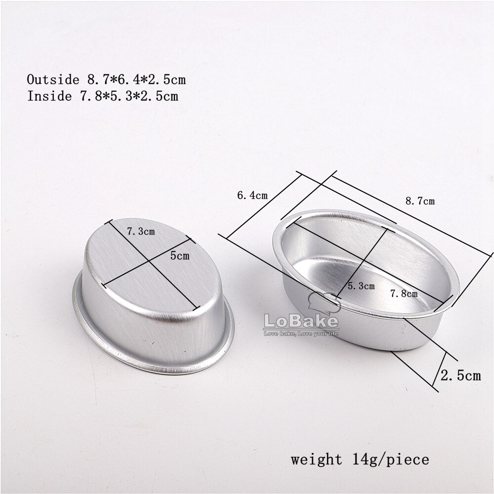 10 st mini oval äggform aluminiumlegering metall ostpanna kakform brödform tårthållare pudding geléform gör det själv bageri  d00