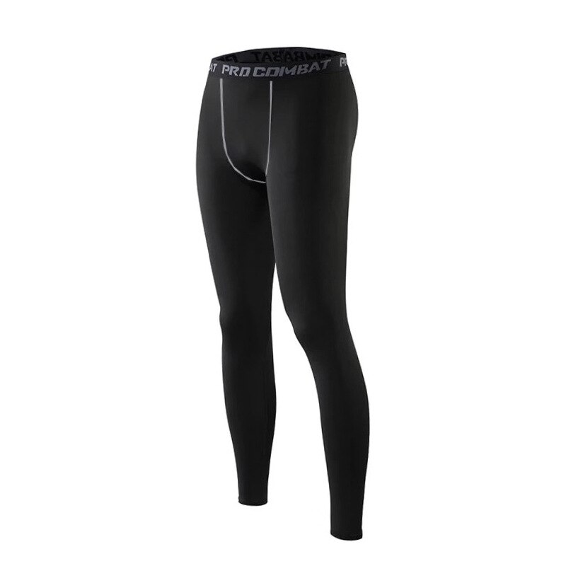 Degli uomini di Sport In Esecuzione Pantaloni di Alta Elastico Quick Dry Fitness Bodybuilding Skinny Leggings Maschio di Compressione Pantaloni di Pallacanestro: black 03 / L