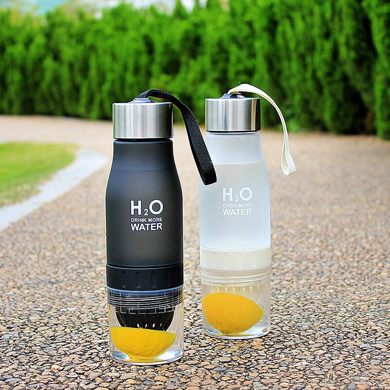 Kerst 650ml infuser waterfles plastic fruitinfusie kinderdrankje buitensportfles sap citroen draagbare waterkoker