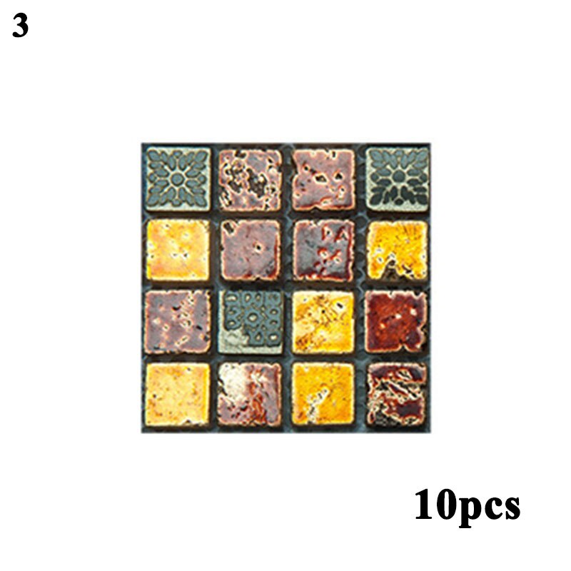 Magic Gel Tiles Self Stick Mosaic Tile for Kitchen and Bathroom Backsplash Brick Crystal Wallpaper - 1 Sheet: 3