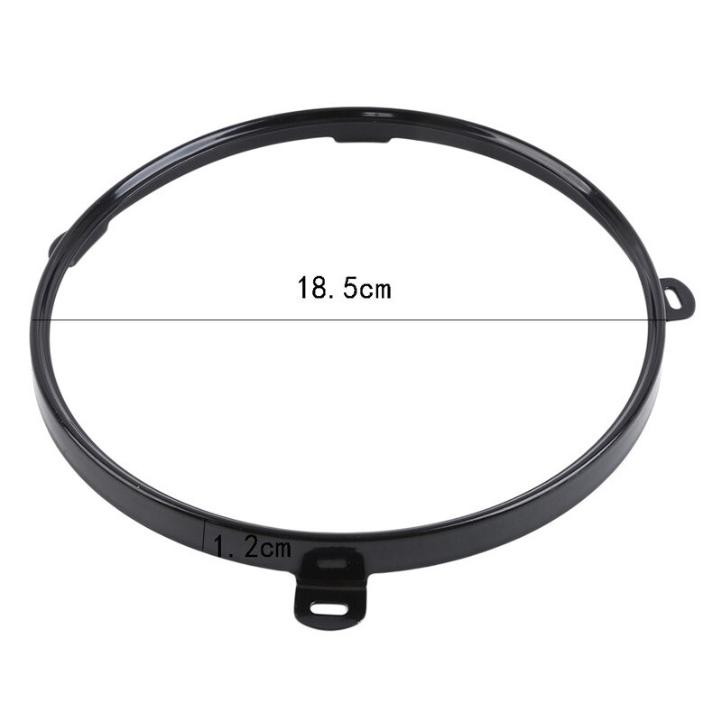 Metallring for jeep wrangler 7 tommers rund frontlysbrakett svart ring for 2007- jeep jk & wrangler ubegrenset
