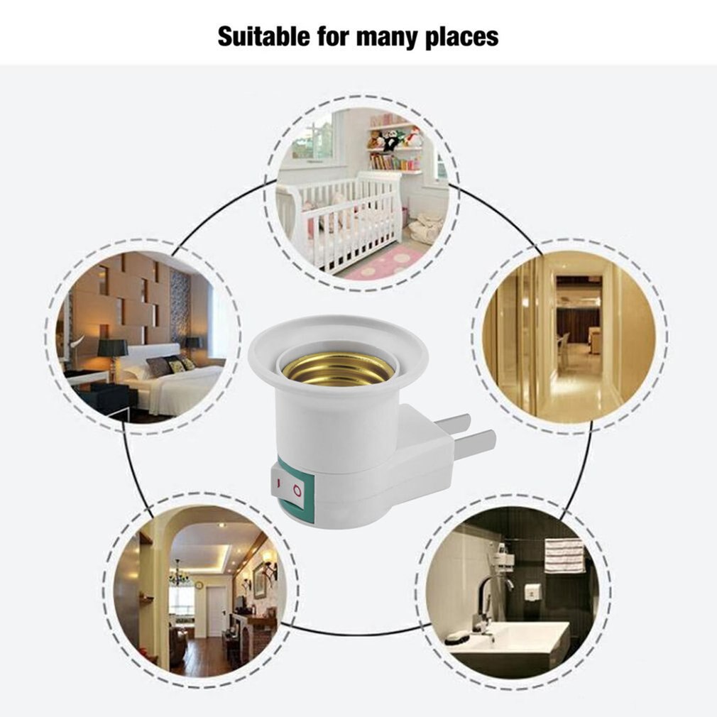 Muur Plug Type Lamp Houder Schroef Mond E27 Plastic Lamp Cap Socket Lamp Socket Converter Adapter Lamp Socket Extension