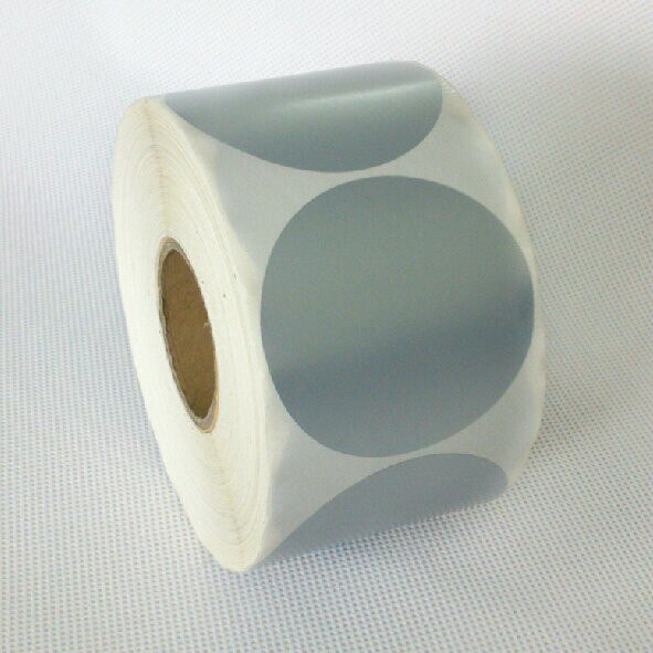 Round Label Sticker 90 x 90mm Diameter 9 cm Silver PET Label Blank Label Waterproof Scratch resistant Sealing Sticker