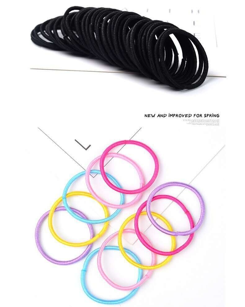100 PCS/Lot noël haute-élastique enfants bonbons couleur cheveux corde élastique Scrunchie cheveux bandes Mini cheveux anneaux élastique pour les filles