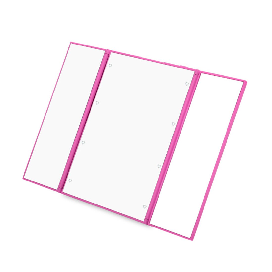 Top Tri-Fold Illuminated LED Lighted Vanity Mirror Makeup Wide View Portable Travel Pocket Compact Led Mirror