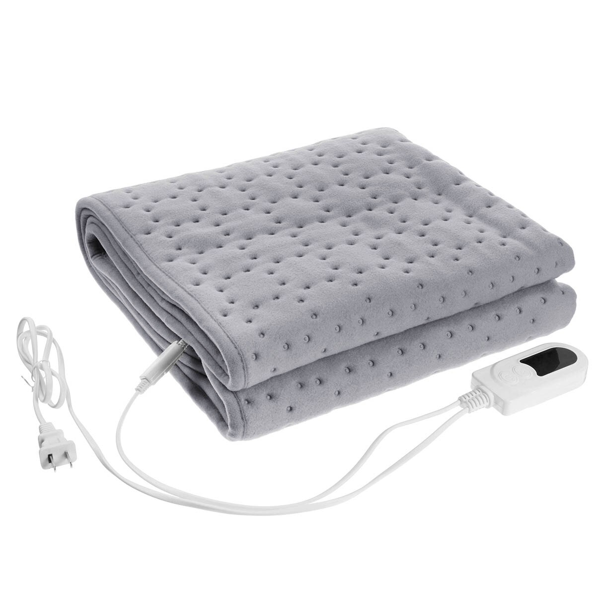Warm Elektrische Deken Smart Control Verwarmde Deken Elektrische Verwarming Deken Verwarmde Mat Timing 2/4/8H 5 Niveau Temp Controle: Grey