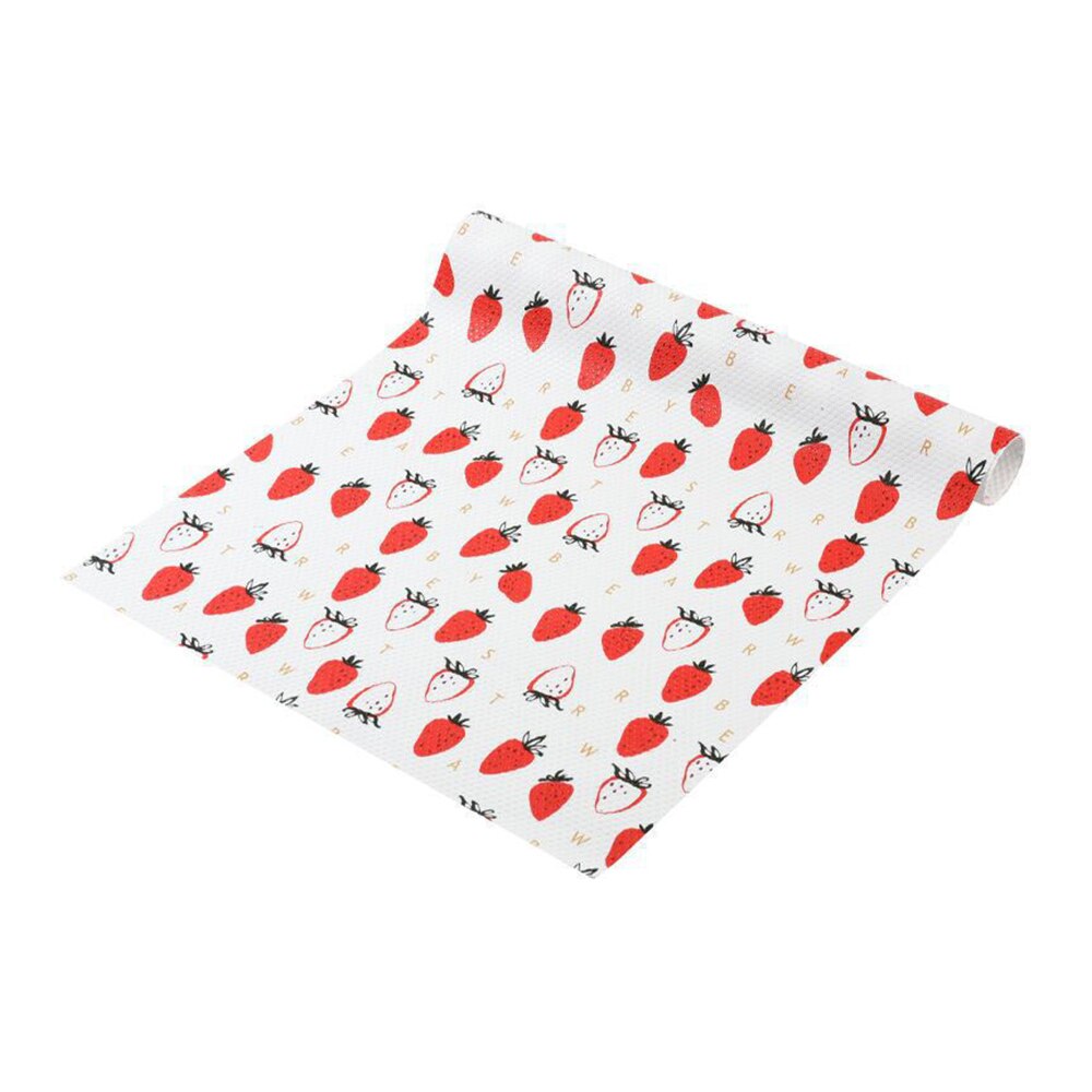 Moisture & Oil Proof Drawer Mat, Cupboard Mats, Kitchen Table, Shelf Liner, Non-slip Paper Pads, Waterproof Tablecloth, 45x120cm: Colorful Strawberry