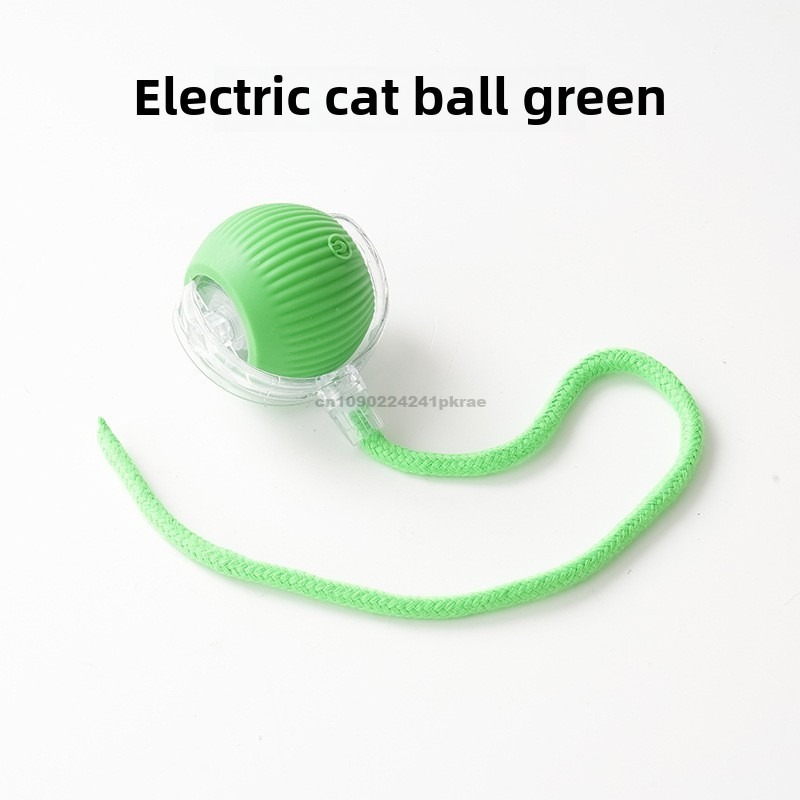 Interactief kattenspeelgoed, automatische rollende bal met staart, oplaadbaar interactief speelgoed voor huisdieren, intelligente muis voor katten: Light Grey