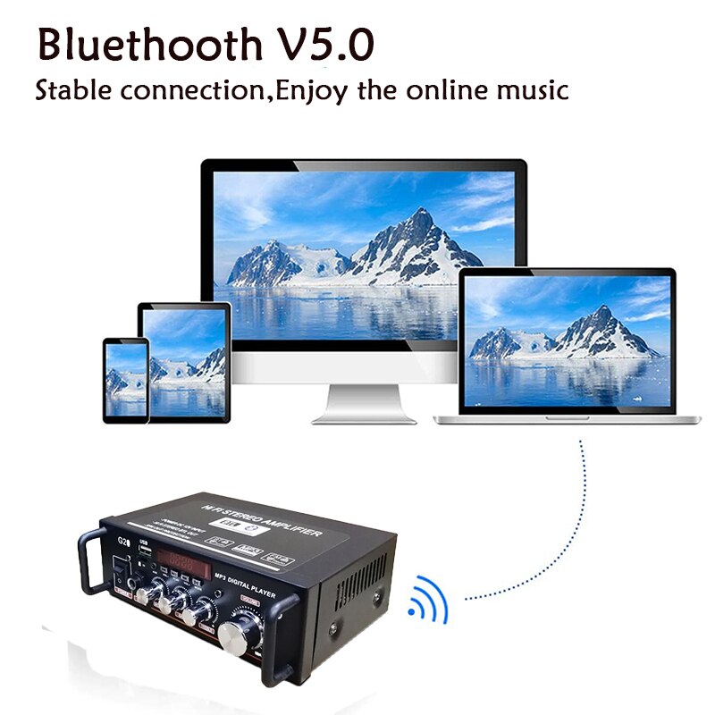 220V 600W Thuis Versterkers Hifi Subwoofer Home Theater Sound System Audio Auto Versterkers Fm Tf Aux MP3 Speler afstandsbediening