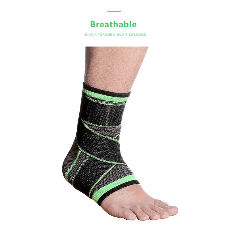 1 pièces 3D Sport cheville orthèse protecteur Compression cheville soutien Pad élastique Nylon sangle orthèse pour Football basket-ball