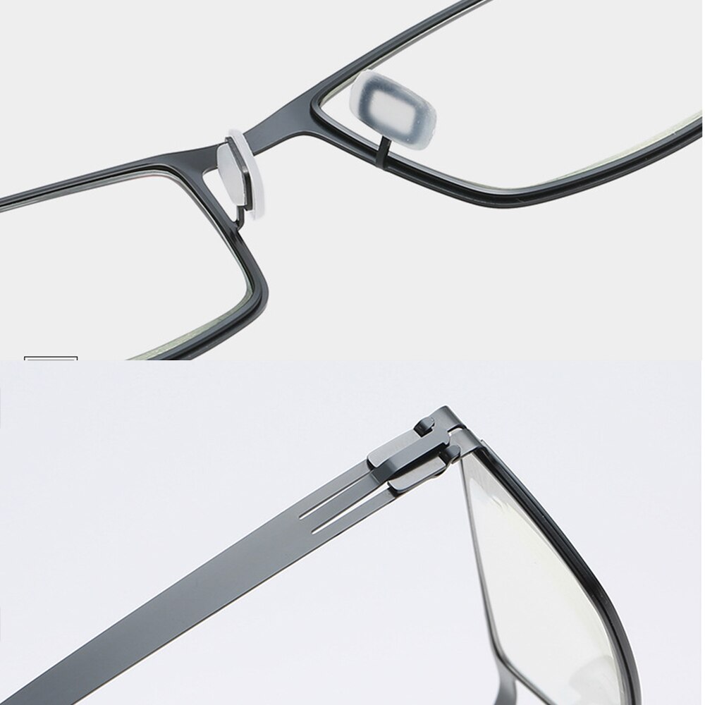 Moderne trend titanium legering zwarte luxe volledige rand fotochromatische overgang zonnebril leesbril  +0.75 +1 +1.5 +1.75 to +4