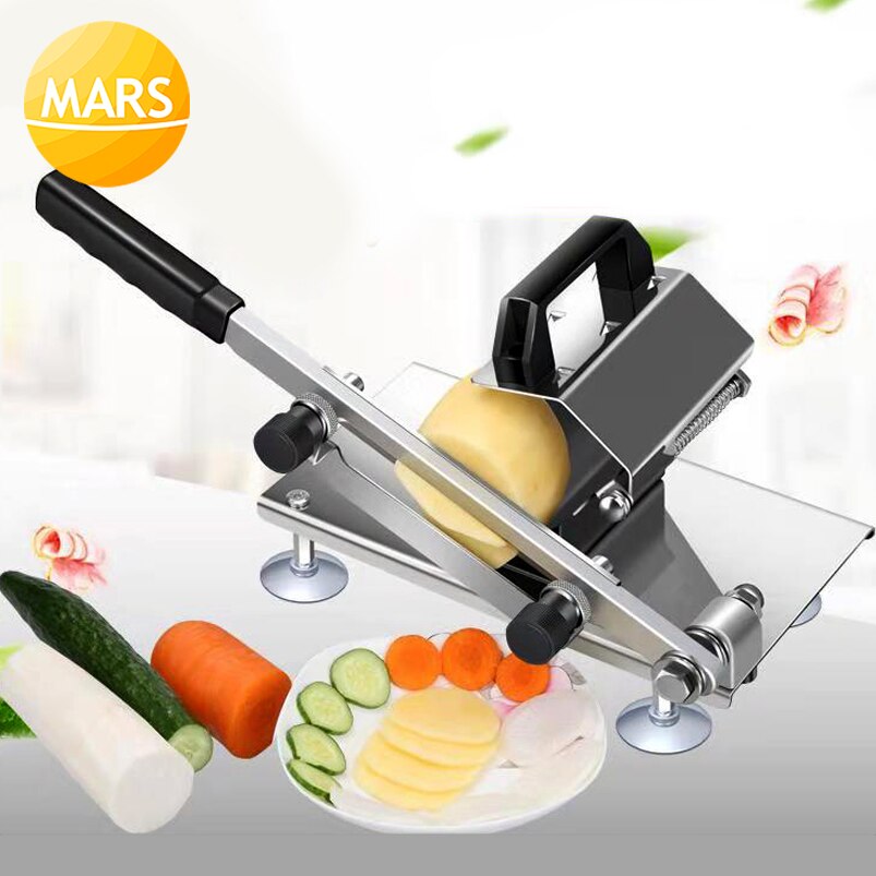 Manual Meat Slicer Mutton/Beef/Vagetables Cutter Thickness Adjustable ...