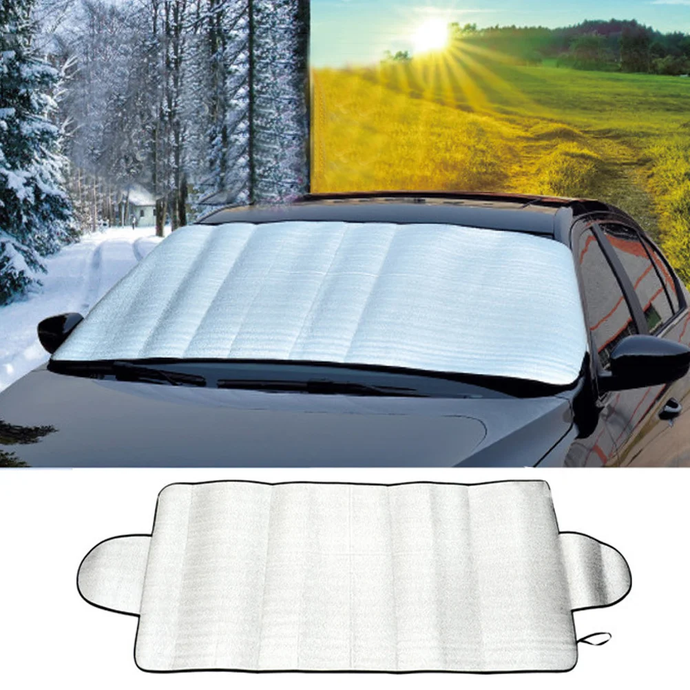 Cubierta para parabrisas de coche, cubierta para invierno, sol, nieve, hielo, impermeable, a prueba de polvo, antipérdida, antiniebla, protección UV, cubierta para automóvil