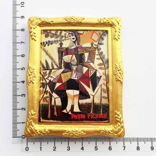 Fransk spansk abstrakt maler picasso maleri køleskab magnet turist souvenirs magnetisk køleskab klistermærker samling: 4