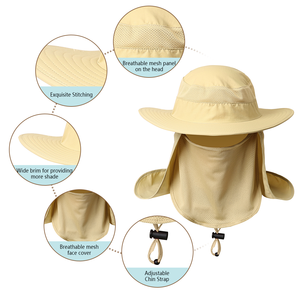 Fishing Clothings Wide Brim Cap Breathable Face Neck Flap Fishing Hat Anti-mosquito Fisherman Sports Cap Carp Fishing Tackle