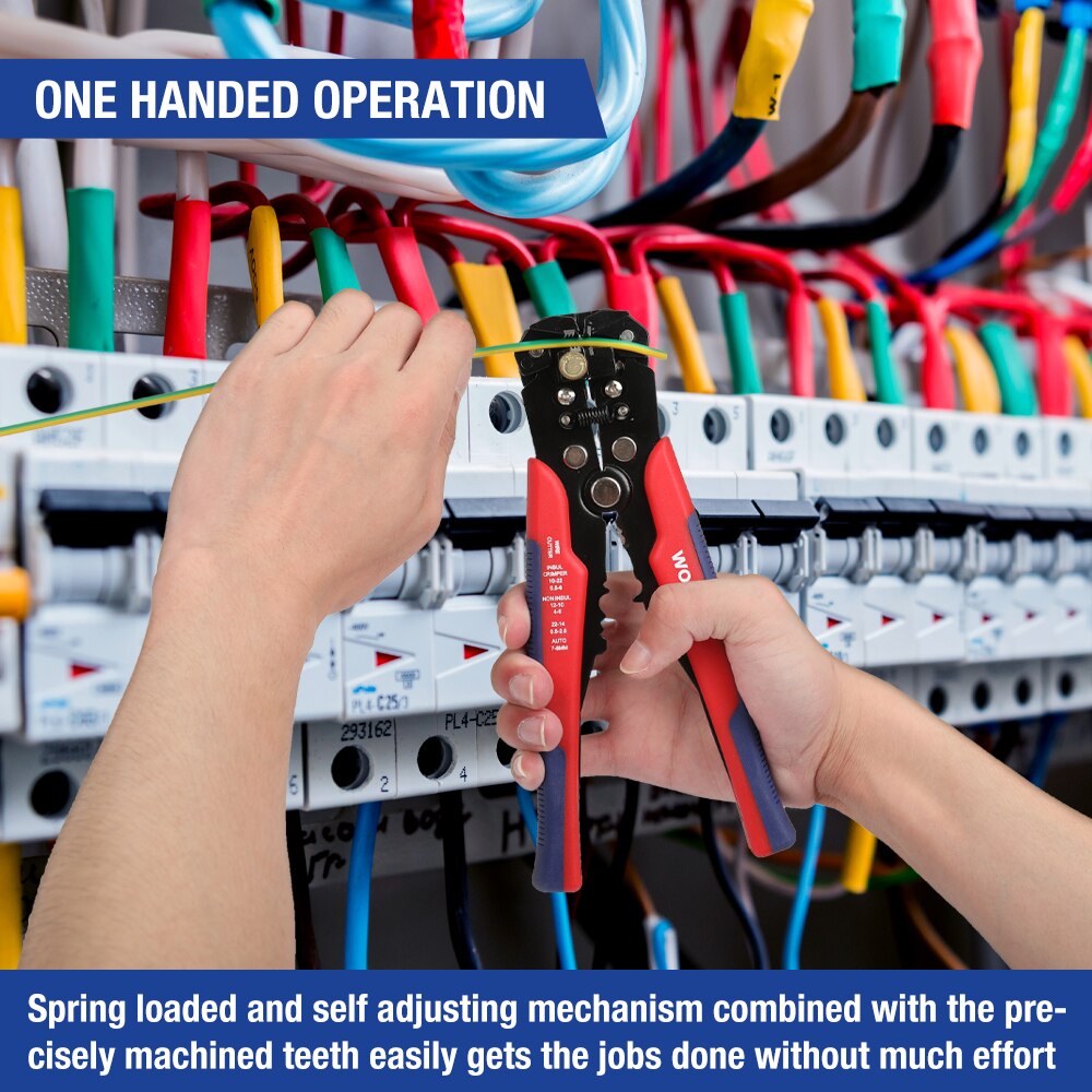 WORKPRO Automatic Crimping Wire Stripper Wire Cutter Multifunction Peeling Hand Tools Crimper Cable Cutter