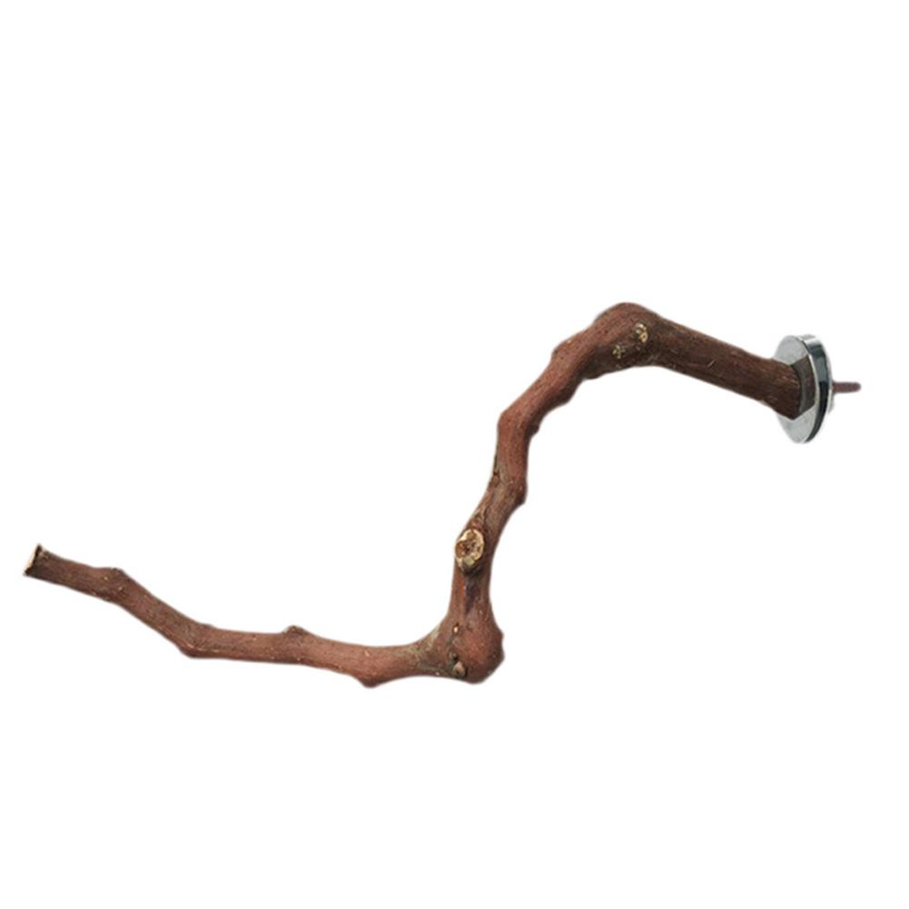 Pet Parrot Bird Standing Stick Wild Grape Wood Pole Bird Cockatiel Parakeet Perches Bite Claw Grinding Toy Bird Cage Accessories: B