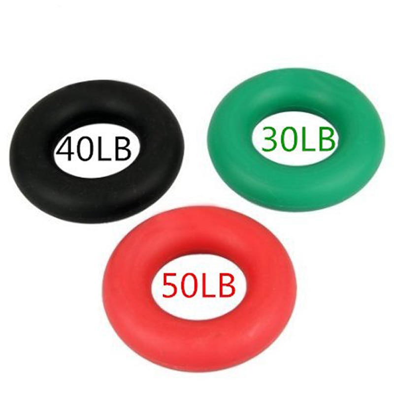 Rubberen ring voor hand-en onderarmsterkte, 3 kleuren, 40,50lb, 8cm