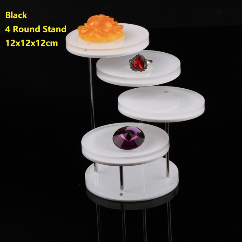 3/4/12 rund mad cupcake stativ akryl display stander til smykker/kage dessert stativ bryllup fødselsdagsfest dekorationsværktøjer: 12