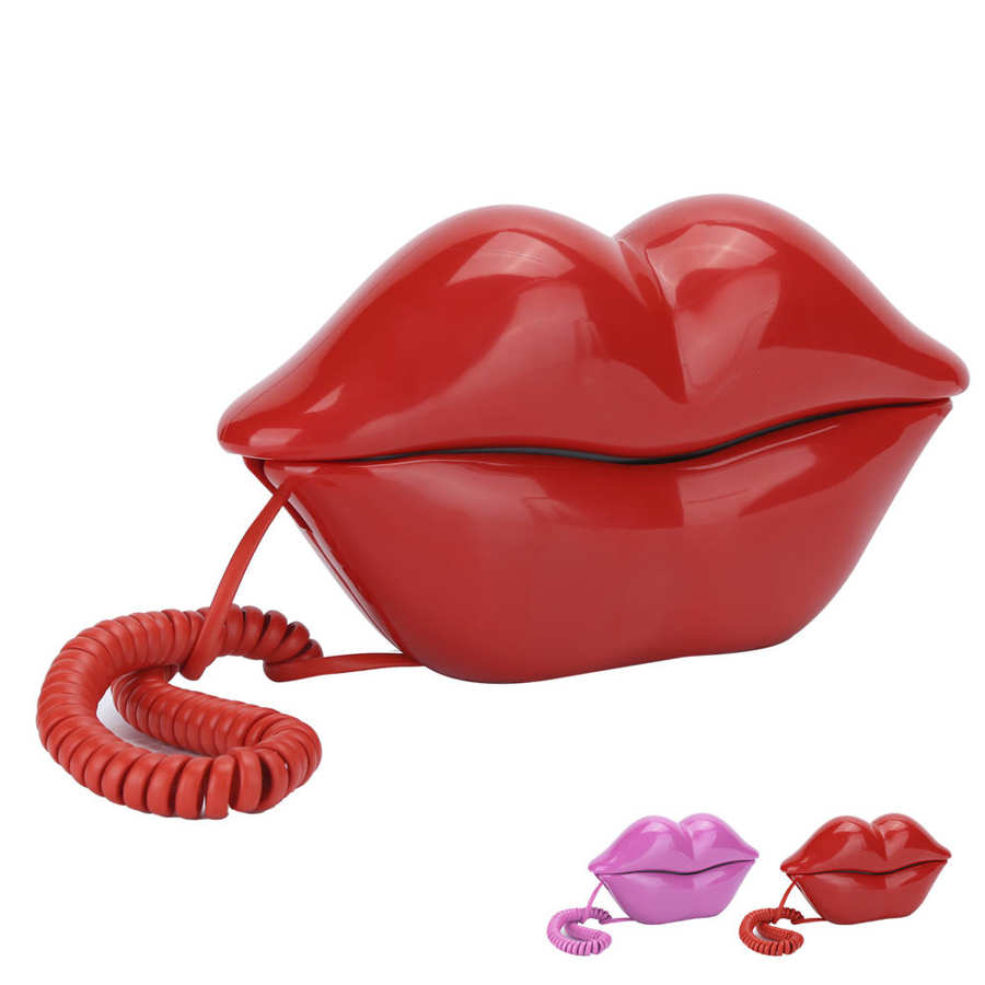 Lippen telefoon modieus grappig thuis nummer opslagfunctie met vs/vk bedrading