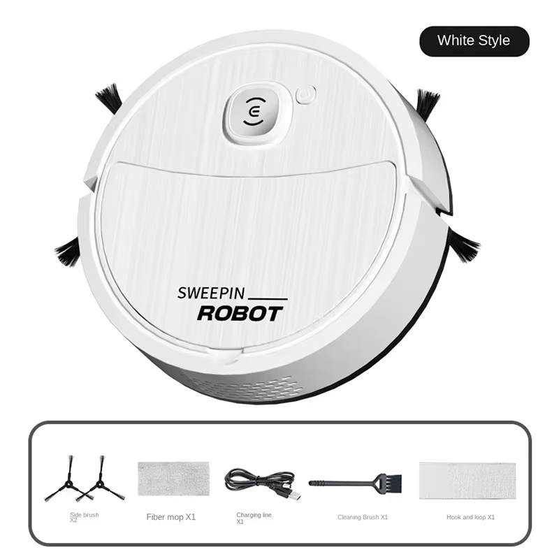 Xiaomi 5-in-1 slimme veegrobot Draadloze stofzuiger Vegen Zuig Dweilen Reinigingsmachine Huishoudapparaat Keukenrobot: Black