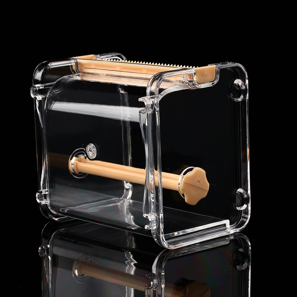 1Pc Transparent Masking Tape Cutter Washi Tape Storage Organizer Cutter Desktop Tape Dispenser Roll Tape Holder Office Supplies