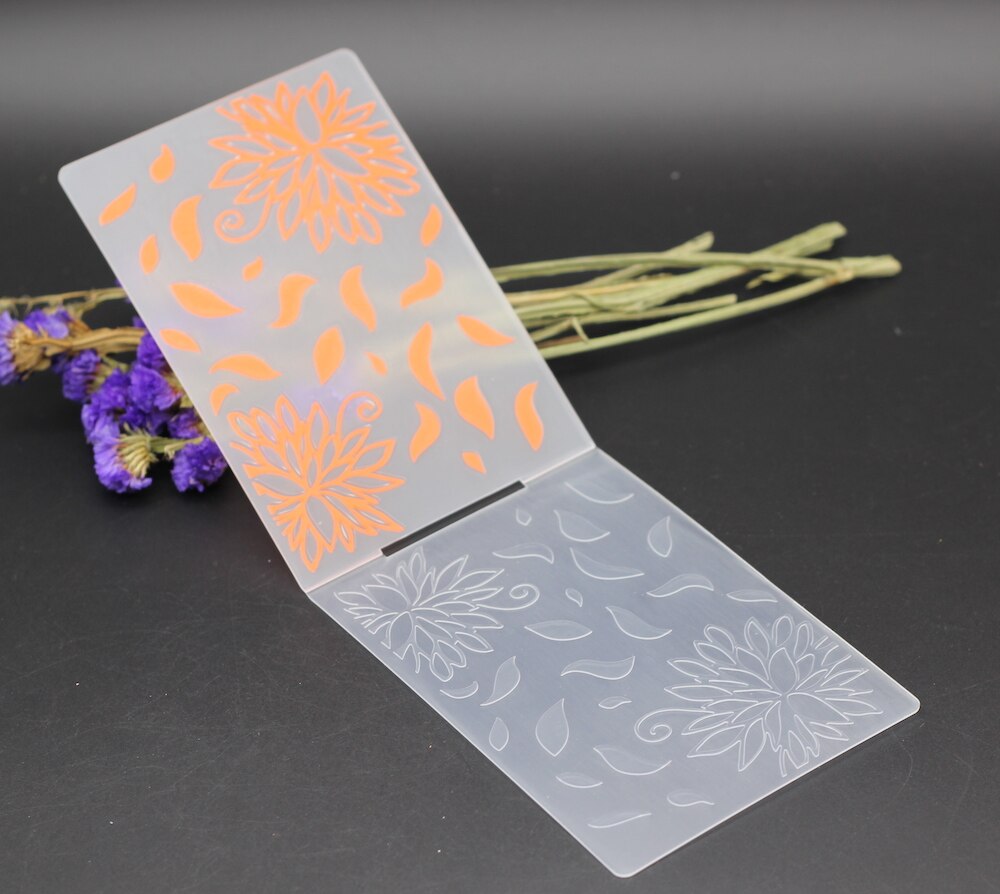 PLASTIC EMBOSSING FOLDERS flower romantic petal spring DIY scrapbook album card packing decoration cutting dies paper craft