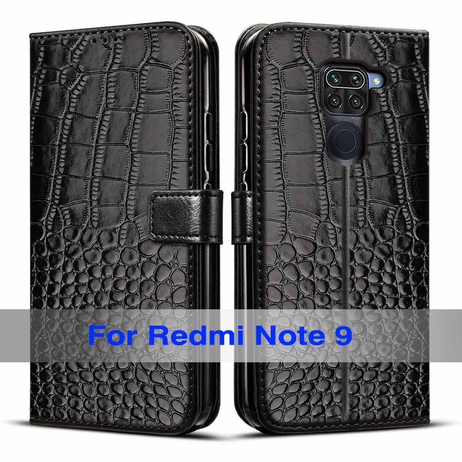 Étui portefeuille à 9 classique en cuir pour xiaomi redmi 9 9: Noir