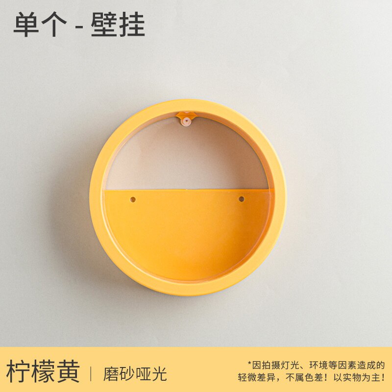 Moderne Ronde Ijzeren Muur Vaas Container Thuis Kamer Opknoping Mand Bloempot Muur Decor Vetplant Planter Tuin Vaas: Yellow 28cm