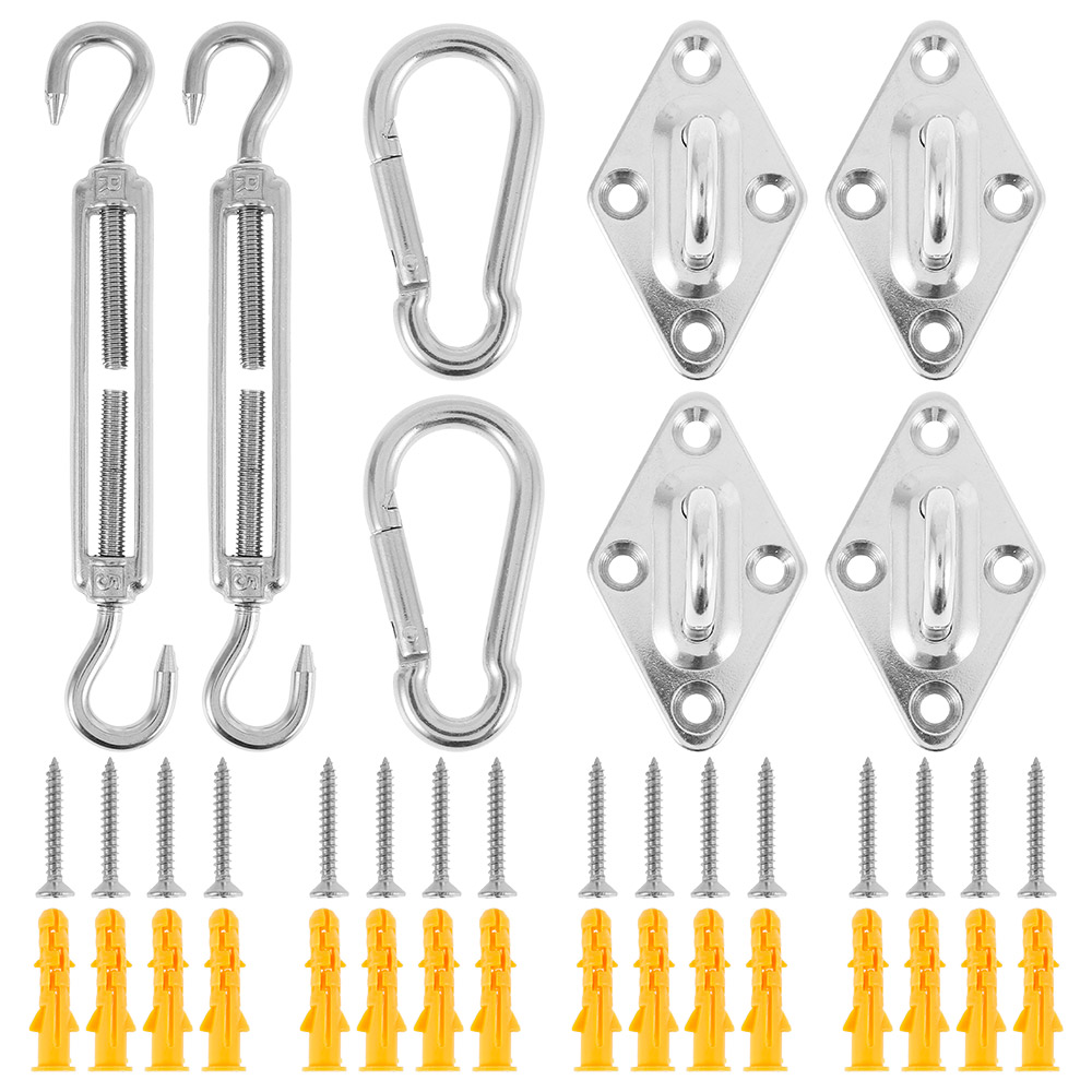 Edelstahl Heavy Duty Haken Garten Sonnenschutz Segel Befestigungsset Baldachin Markise Hardware Armaturen M5 Sonnenschutz Segel Befestigungsset: Default Title