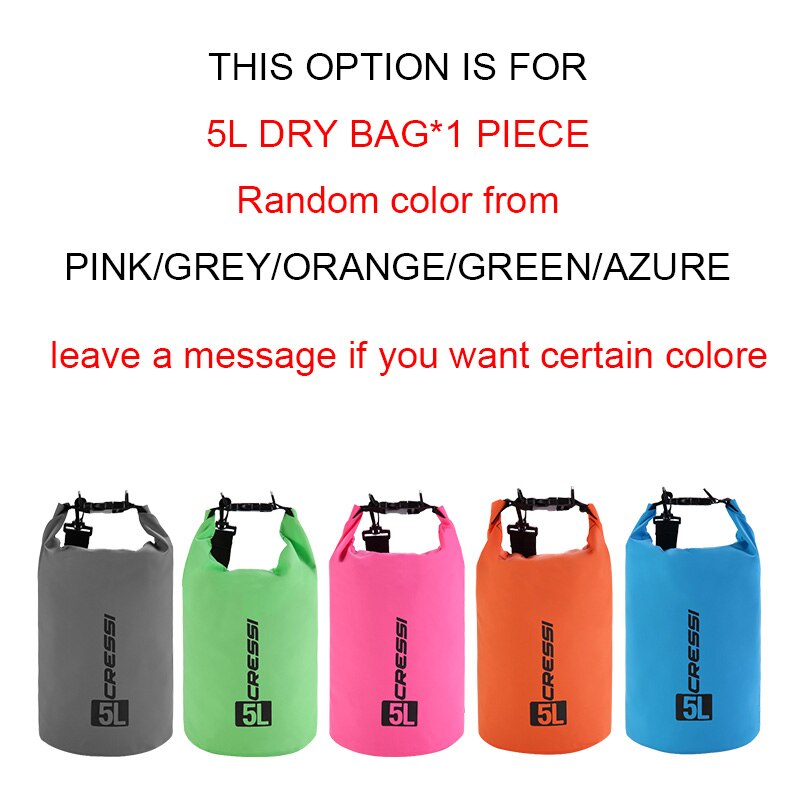 Cressi Dry Bag Duiken Zakken Grote Volume Duikuitrusting Zak Waterdichte Tas voor Snorkelen Dive 5L 10L 15L 20L carry