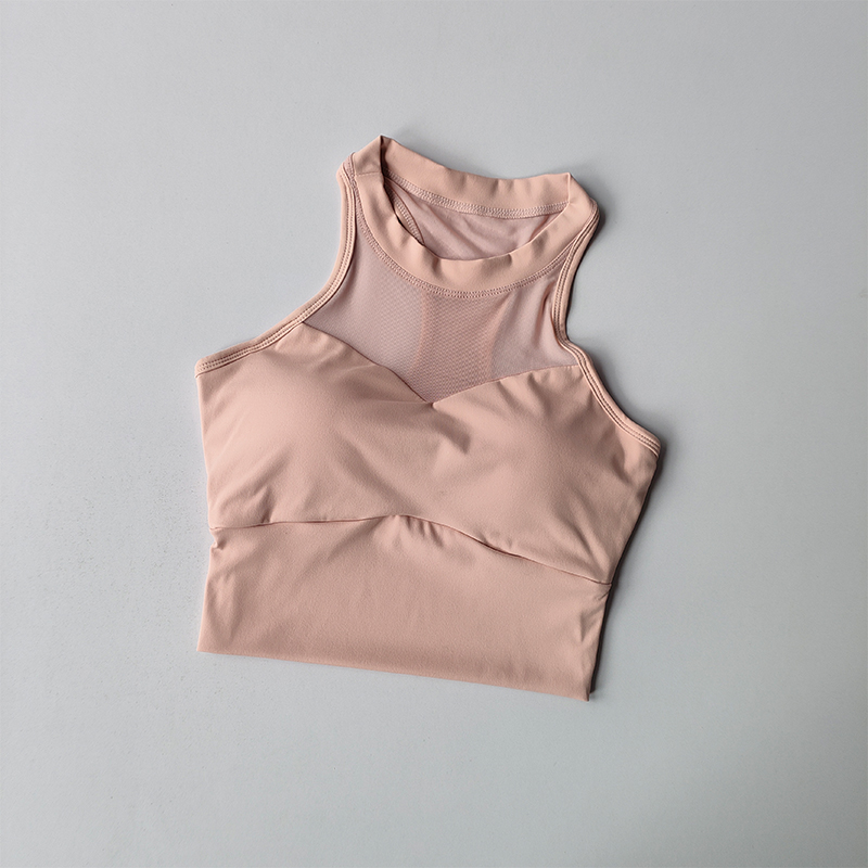 Komplementære bryster samlende sportsundertøy dame sexy bh-er mesh hurtigtørkende treningsvest yogadress utvendig bruk: Xl / Drage frukt