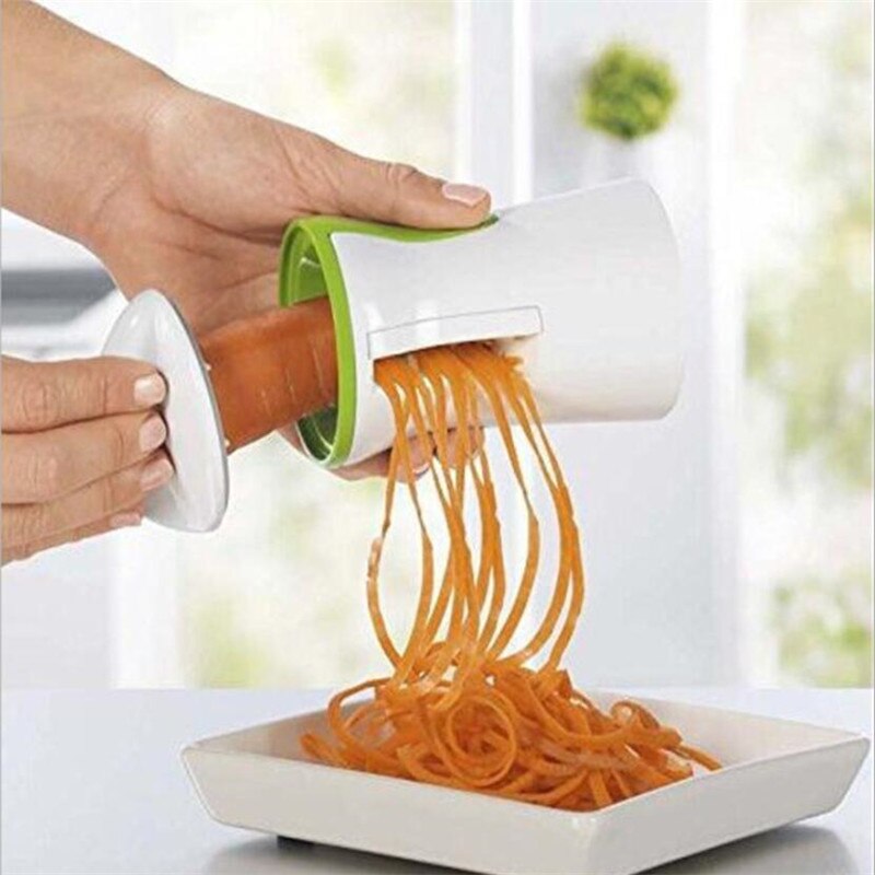 Portable Spiralizer Vegetable Slicer Handheld Spiralizer Peeler Stainless Steel Spiral Slicer for Potatoes Zucchini Spaghetti