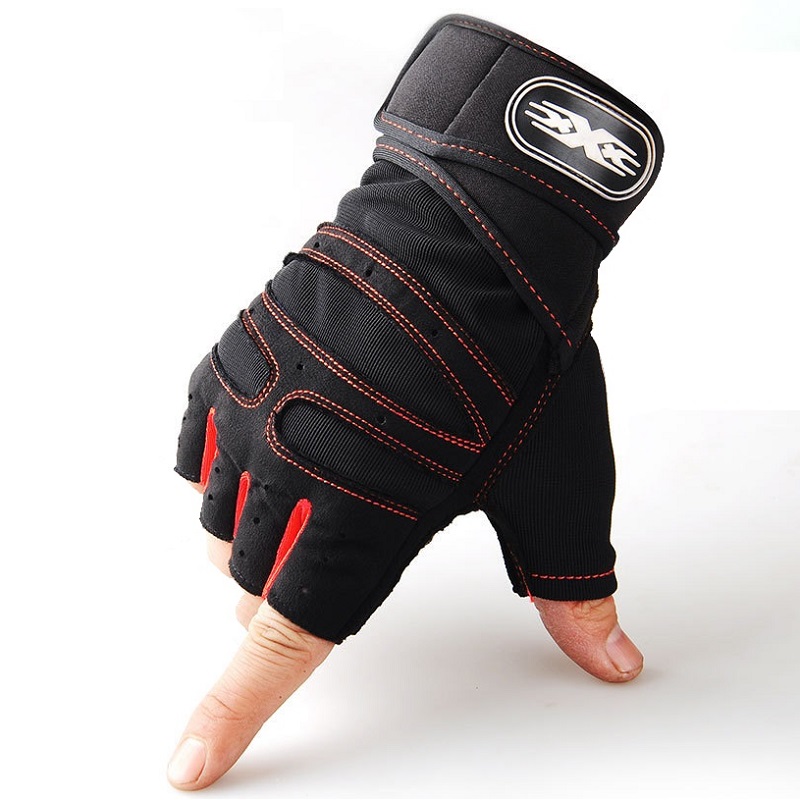 Herren Halbfinger-Handschuhe fr Fitnessstudio, Ge...  Grandado