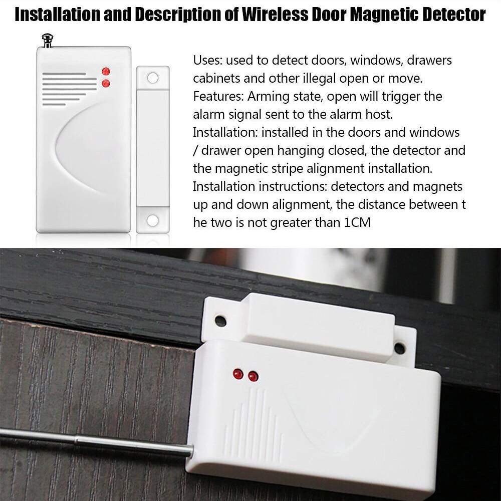 4/10pcs Independent Wireless Home Door Window Entry Burglar Alarm Standalone Magnetic Sensors Security Alarm Protect System