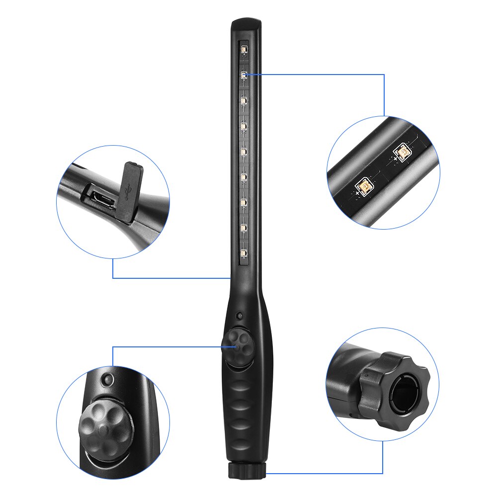 Ultraviolet UV Sterilizer Light Tube Bulb Disinfection Bactericidal Lamp Ozone Sterilizer Black USB Disinfection Light