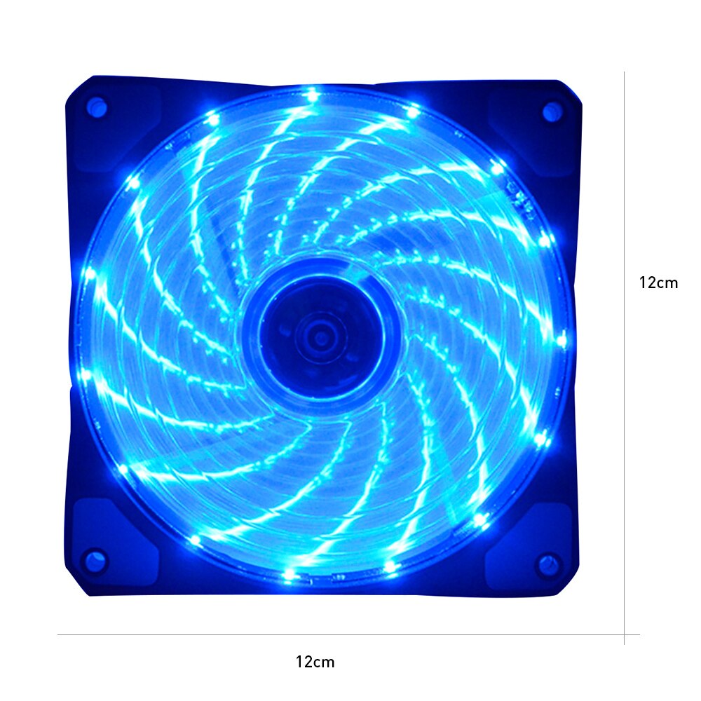 Cpu Koeler Fan 15 Leds Pc Computer Case Heatsink Mini Draagbare Ultra Mute Cooling Radiator Koelventilator Desktop Kantoor thuis: Blue