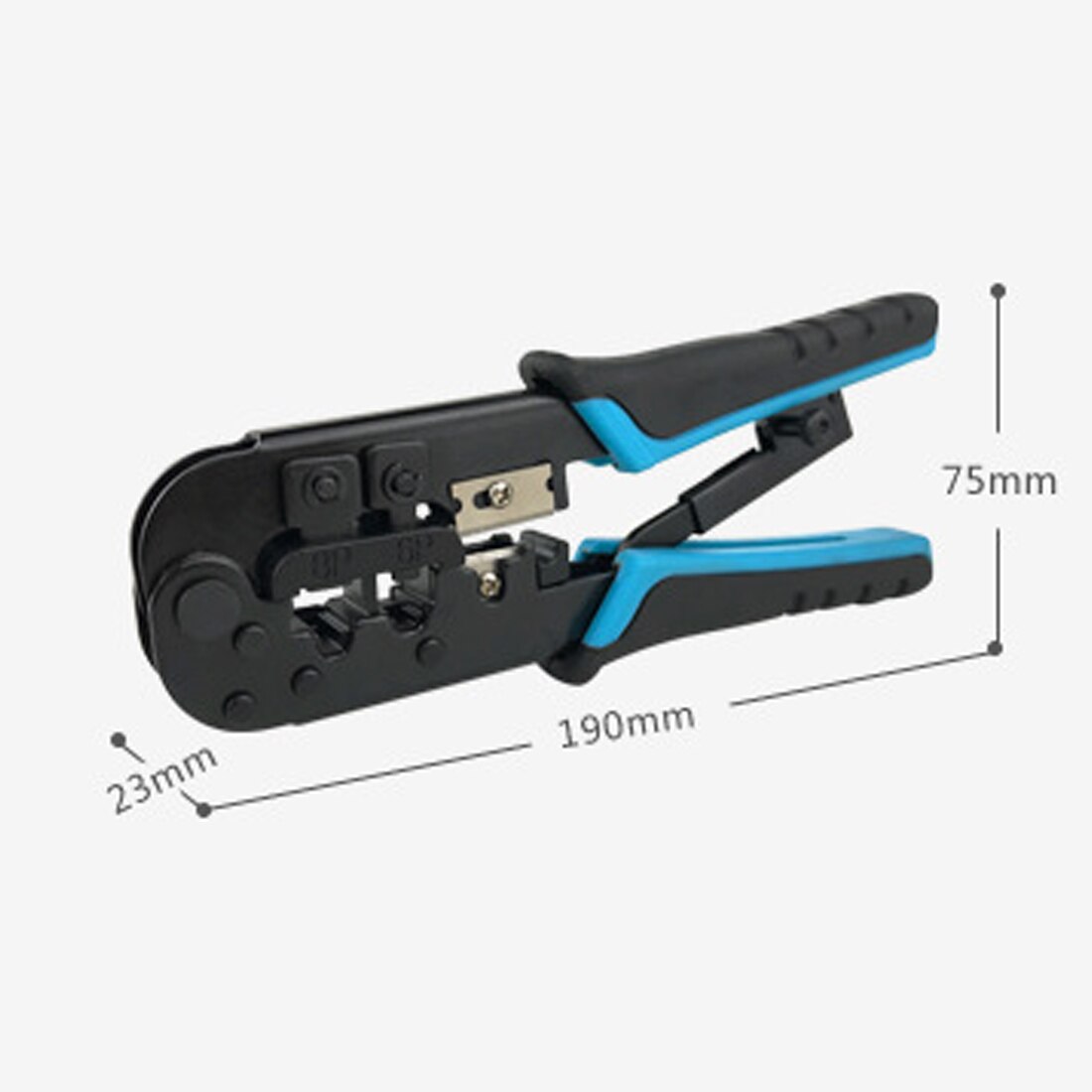 RJ45 RJ-12 RJ11 Dual-modular Crimping Tool Wire Stripper Network Tools Cat5 Cat6 Crimping Pliers Multi Function