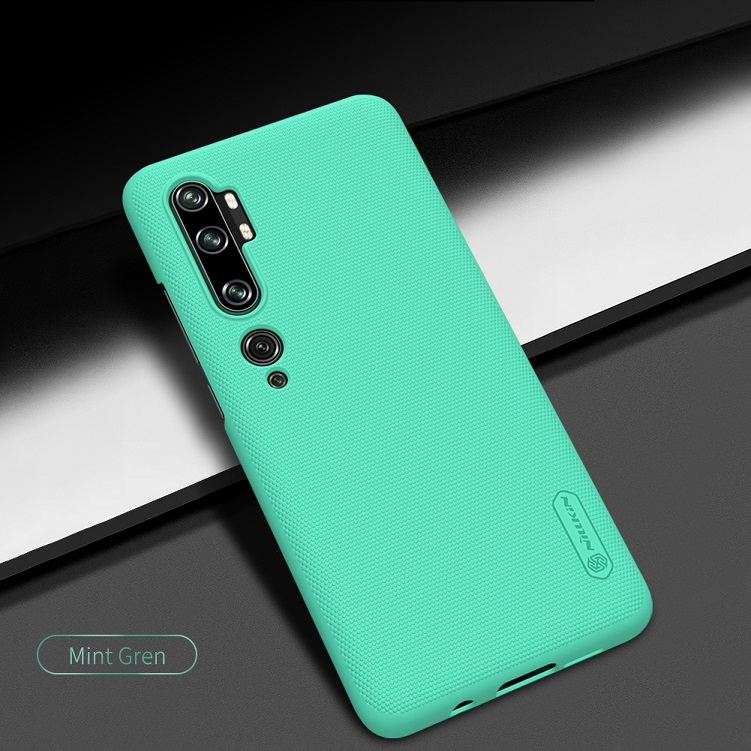 For xiaomi mi note 10 case NILLKIN Frosted PC Matte hard back cover Phone Holder for xiaomi mi cc9 pro case Mi Note 10 Pro: For Mi Note 10 Pro / Mint Green