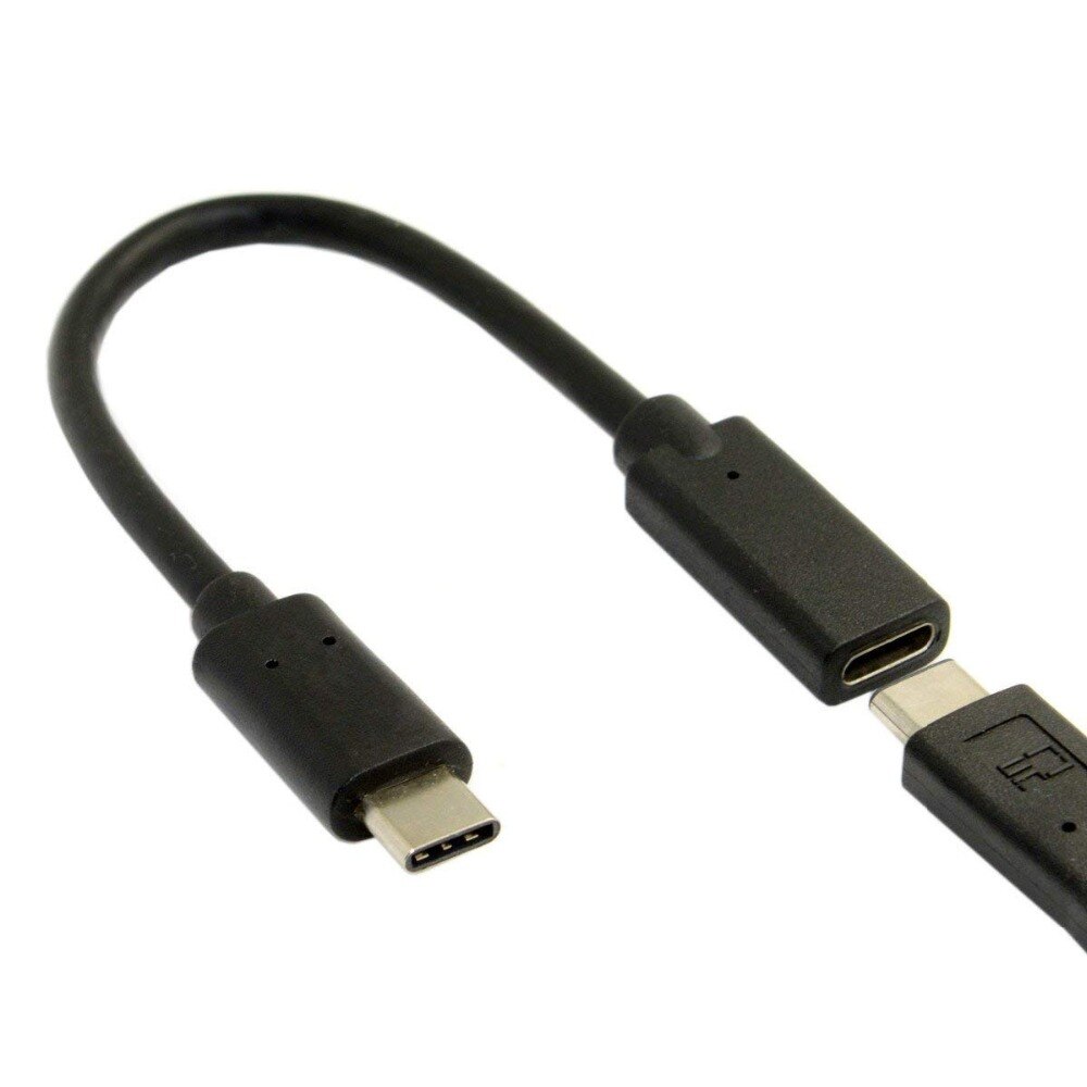 30cm usb type c forlængerkabel usb 3.1 usb-c han til hun forlænger ledning forlængerledning stik dock til macbook og google
