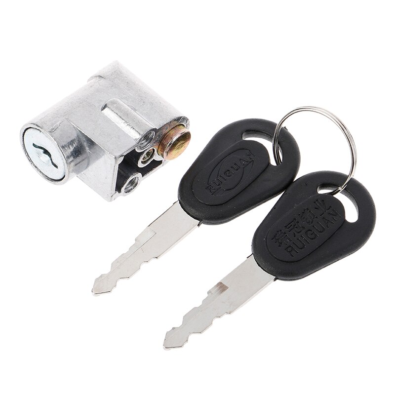 1pc Ignition Lock Battery Safety Pack Box Lock + 2 key For Motorcycle Electric Bike Scooter E-bike