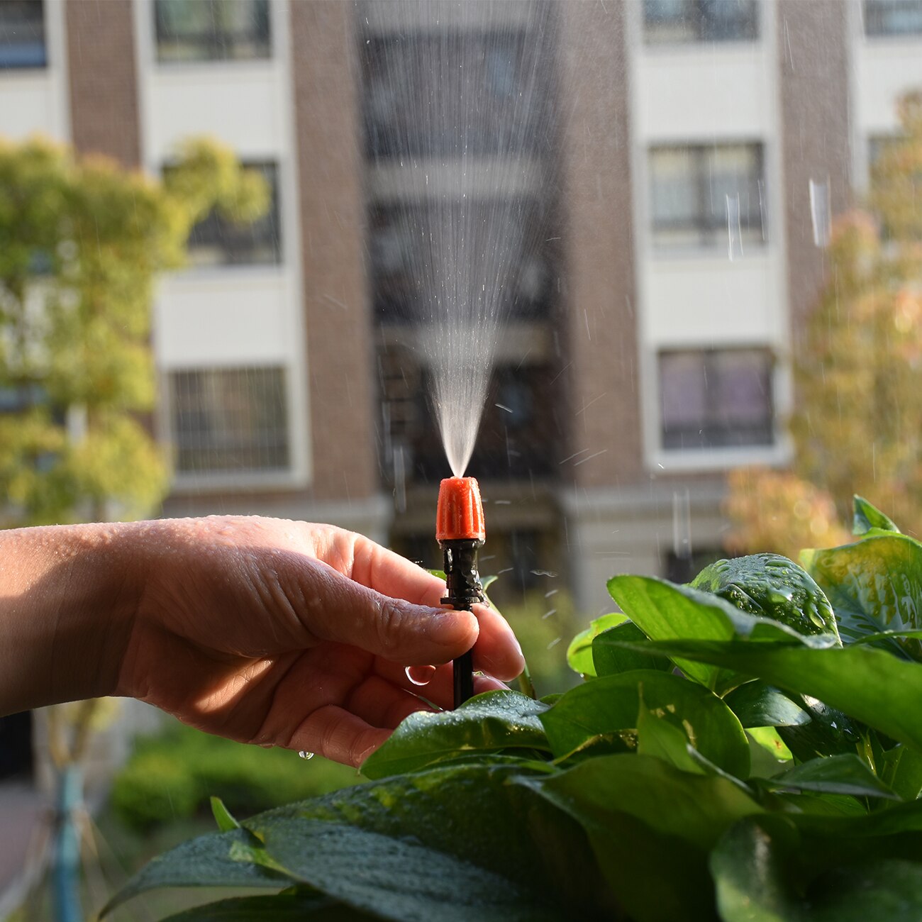 Kesla 20 stk justerbar misting dyse gevind barb barb tee have vanding vandings sprinkler til 4/7mm 1/4 '' pe pvc slangeslange