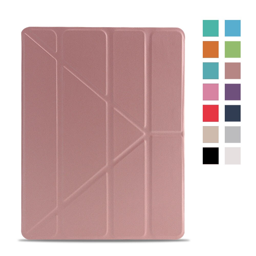 For ipad 9.7 Case Leather Silicone Soft Back Cover Case For ipad 6th Generation Case Smart Cover For ipad 9.7 Case: Rose Gold