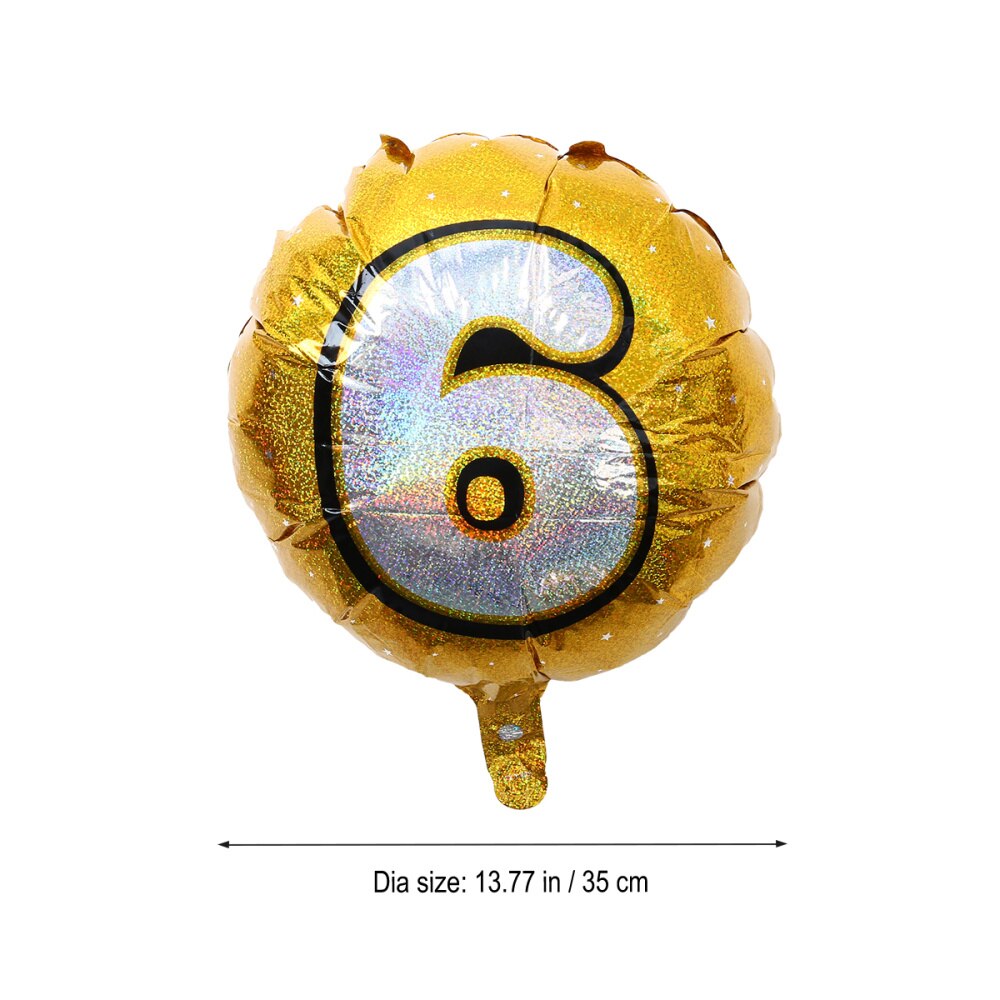 Number 4 Helium Foil Balloons Birthday Number Balloons 4 for Wedding Anniversary Decoration (Gold)
