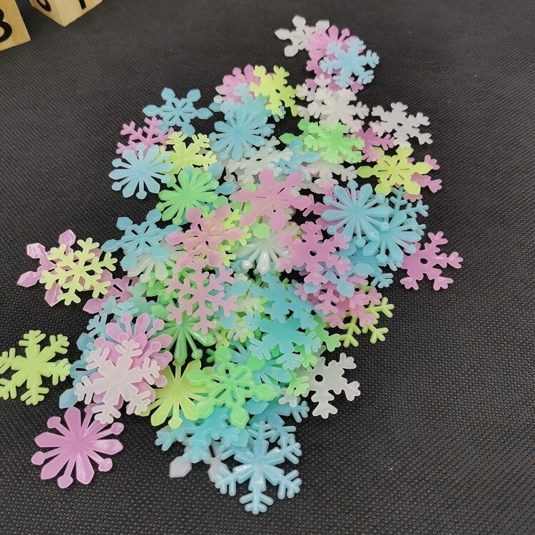 50 stücke leuchtend Treppen Aufkleber GlüHenne in Der Dunklen Nacht Sicherheit Anzeige Fluoreszierende Schneeflocke Zauberstab Aufkleber Aufkleber Weihnachten Heimat Dekor: MULTI / 150Stck 3 Packungen