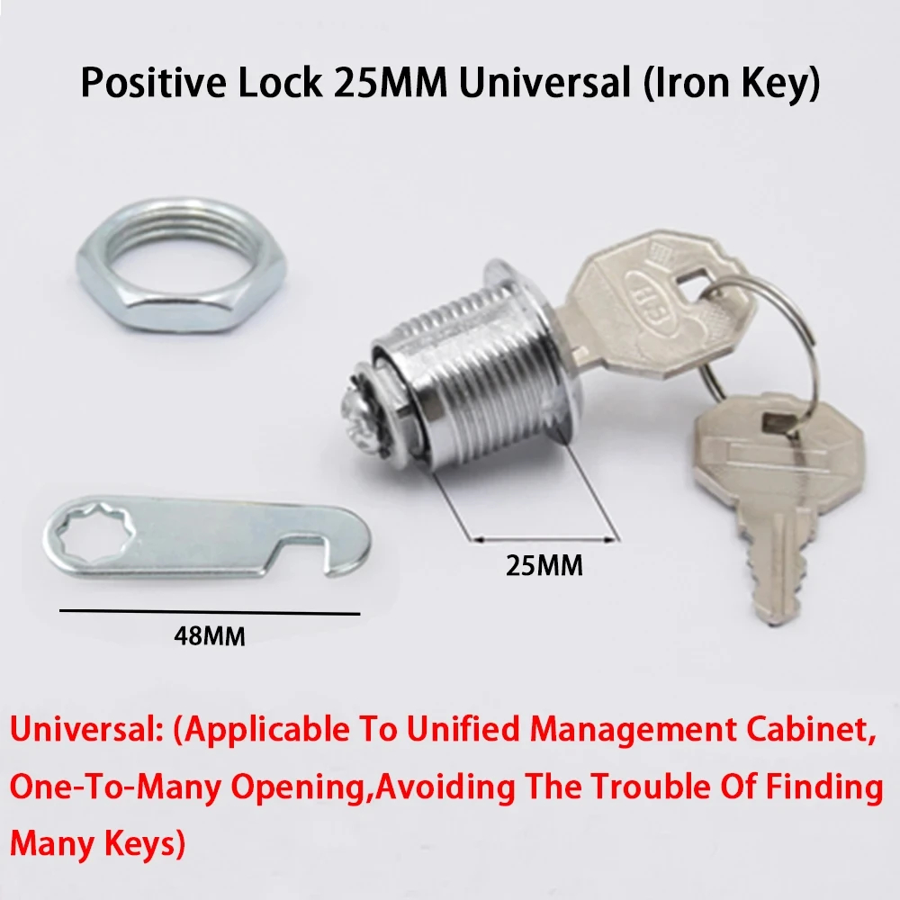 5/10Sets Drawer lock Cabinet Lock Mail Box Locker Cam Lock Cupboard Door Tongue Lock With 2 Key Furniture Hardware fechadura: M / black