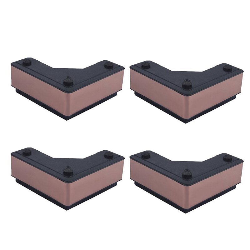 4Pcs Stainless Sofa Feet Pad L Shape Floor Protectors Mat Non-slip Furniture Feet Pads Table Chair Adjustable Protective Pad: 3