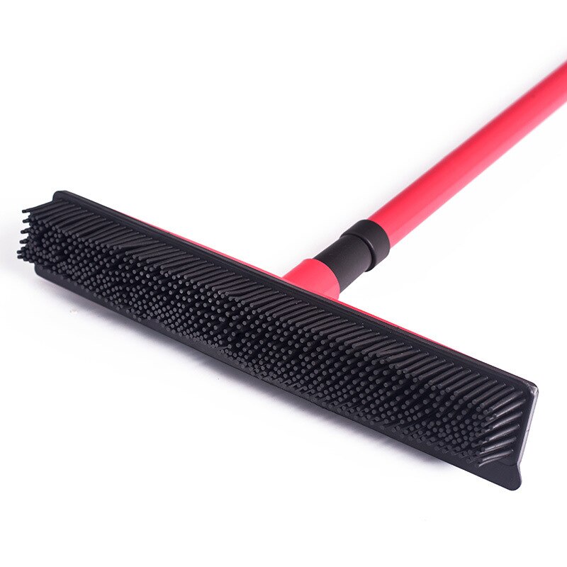 Verstelbare Rubber Bezem Haar Stof Schraper Huisdier Borstel Tapijt Cleaner Sweeper Wassen Mop Floor Telescopische Vegen Glazenwasser