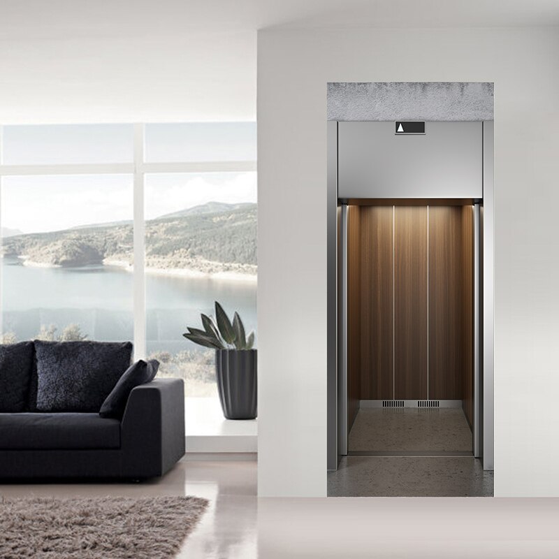 DIY Unique Simple Elevator Door Wall Sticker Waterproof Wallpaper Art Mural Poster Bedroom Home Decoration Removable Decals