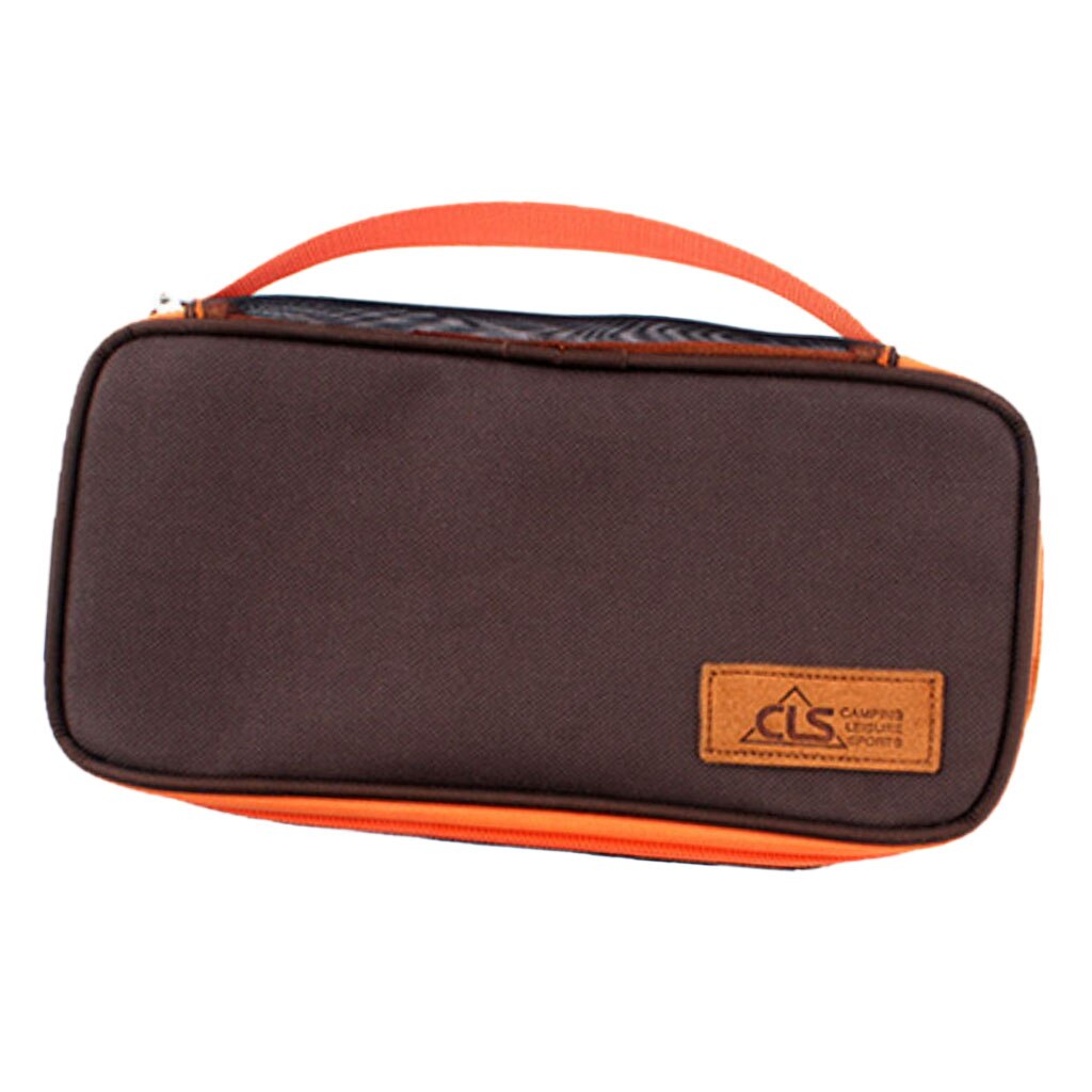 Camp Kitchen Utensil Organizer Travel Set, Ultralight Polyester Mesh Bag Tote Portable BBQ Camping Cutlery Travel Kit Case